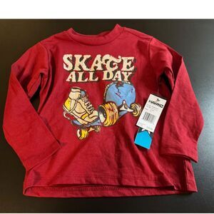 Boys Toddler Tony Halk Lava Fall Red Skate All Day 4T NWT Long Sleeve T-shirt